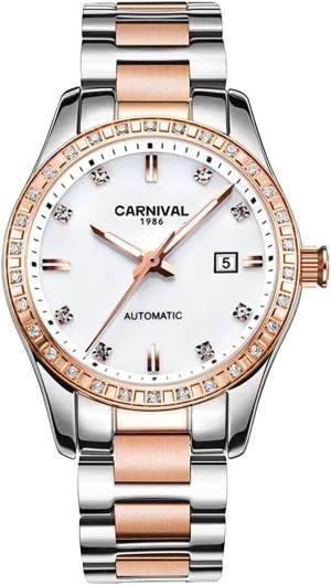 MASTOPWomen Watches Top Brand Luxury Stainless Steel Mechanical Wristwatches Waterproof Retro Luminous Sapphire Watch Classic Business Dress Wrist Watch