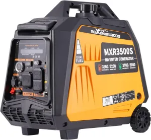MaXpeedingrods 3500 Watt Dual Fuel Inverter Generator, Electric Start, Gas and Propane Powered for Home Backup Power, Outdoor Camping, RV Ready, EPA Compliant, Digital Display