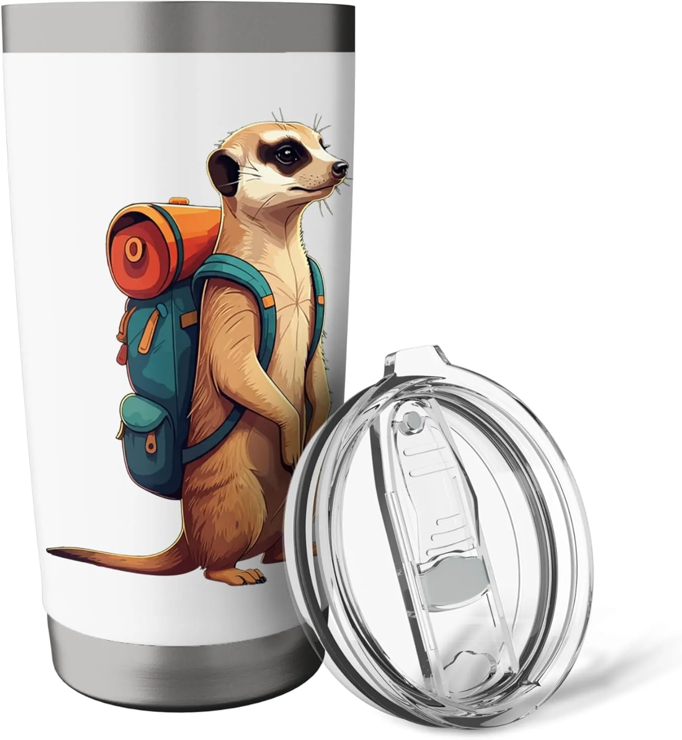 Meerkat Safari Guide Funny Kalahari Desert Camping Stainless Steel Insulated Tumbler