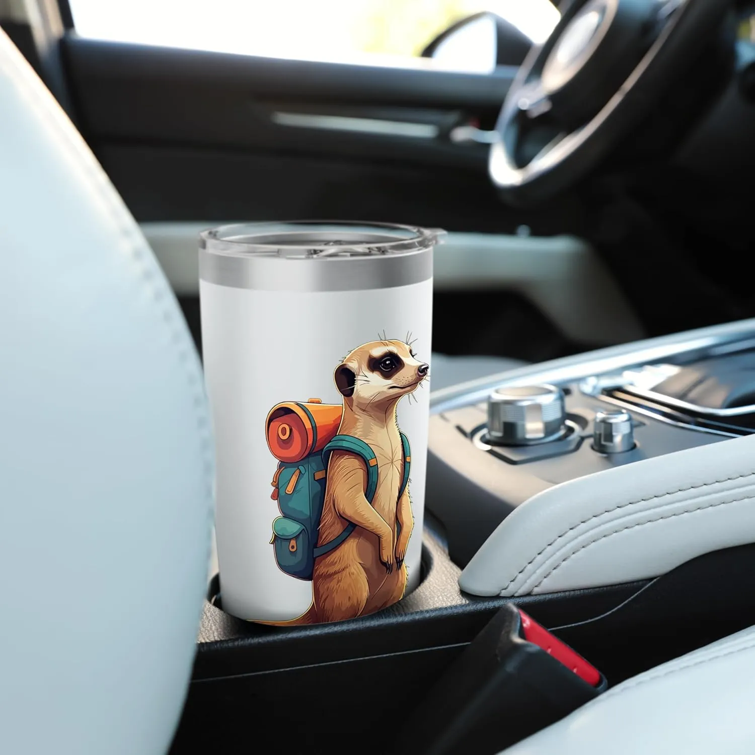 Meerkat Safari Guide Funny Kalahari Desert Camping Stainless Steel Insulated Tumbler