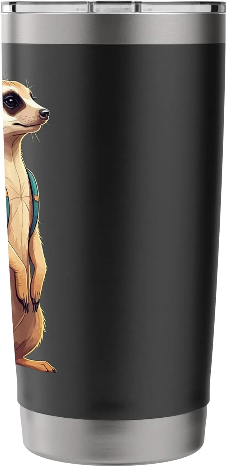 Meerkat Safari Guide Funny Kalahari Desert Camping Stainless Steel Insulated Tumbler