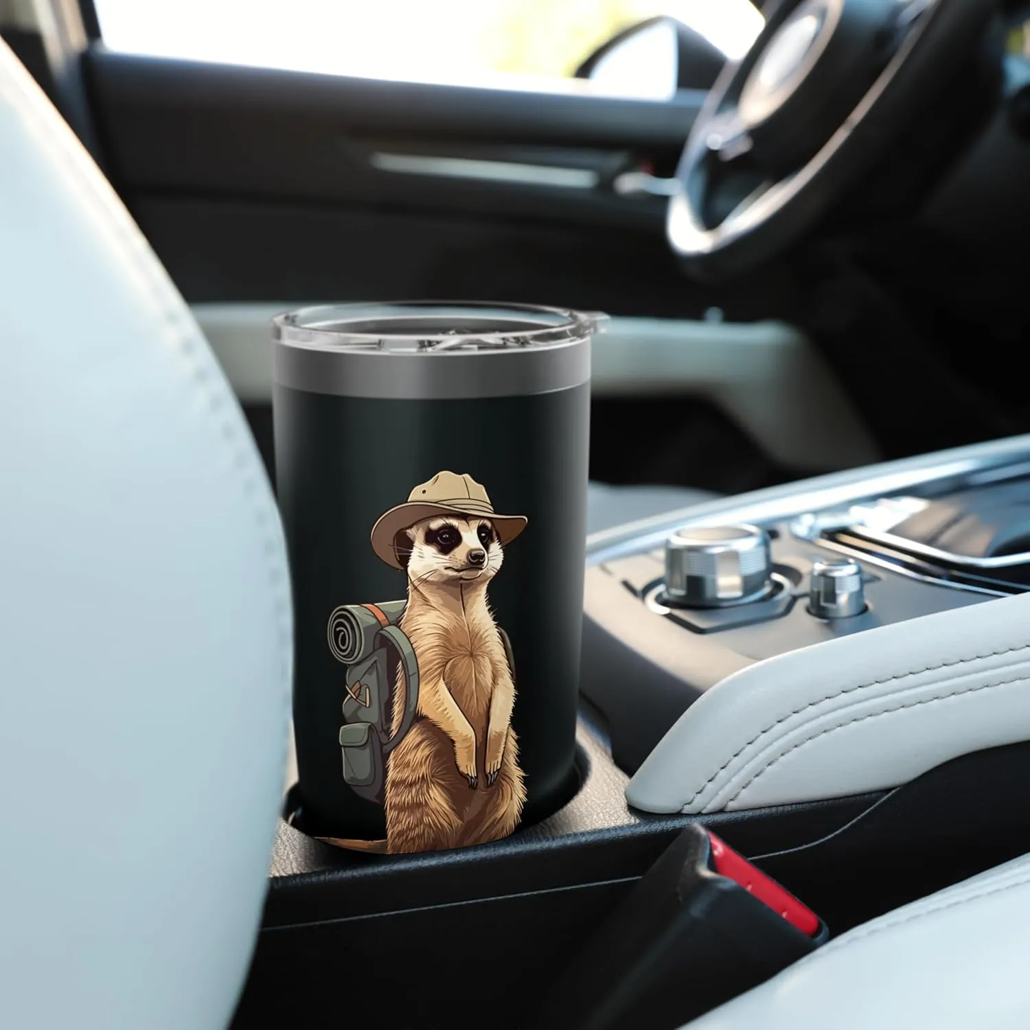 Meerkat Safari Guide Funny Kalahari Desert Camping Stainless Steel Insulated Tumbler