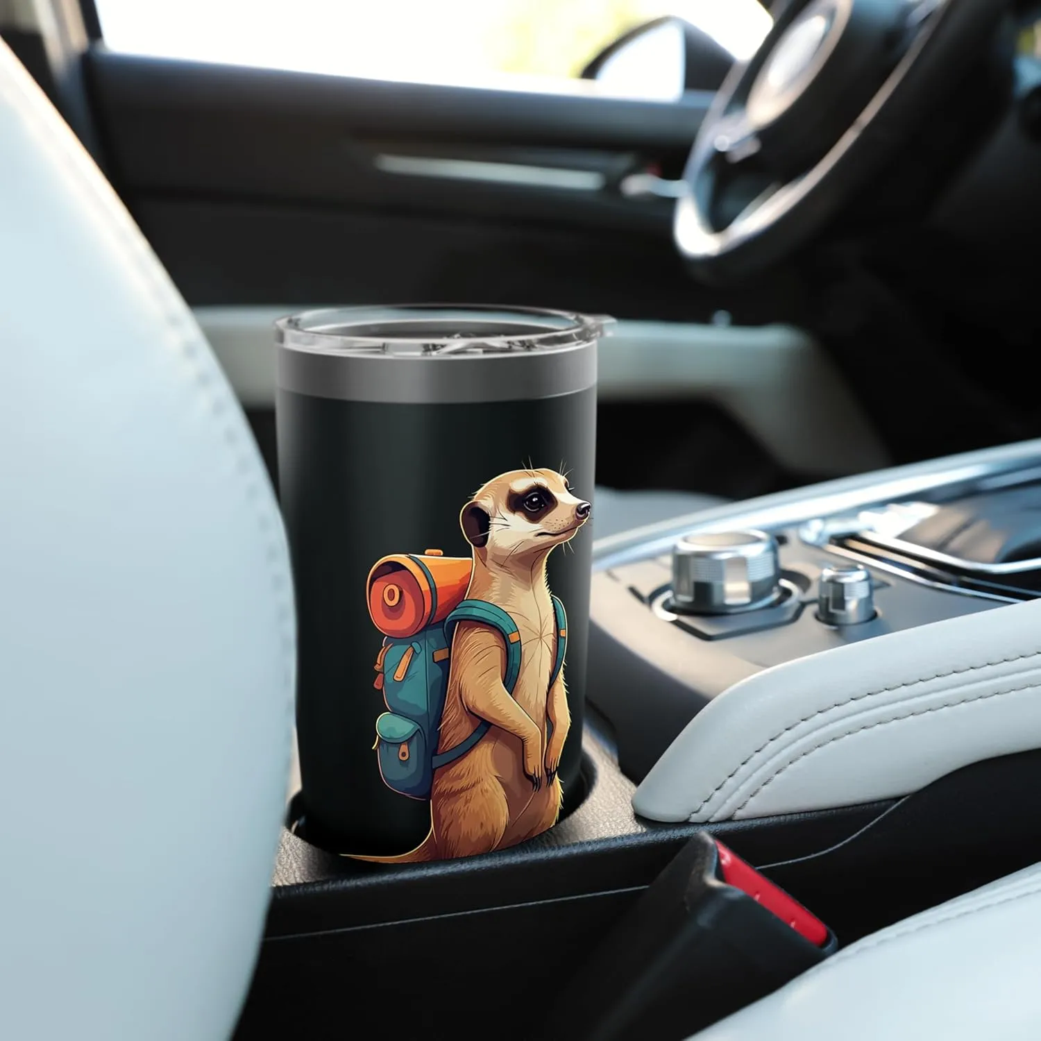 Meerkat Safari Guide Funny Kalahari Desert Camping Stainless Steel Insulated Tumbler