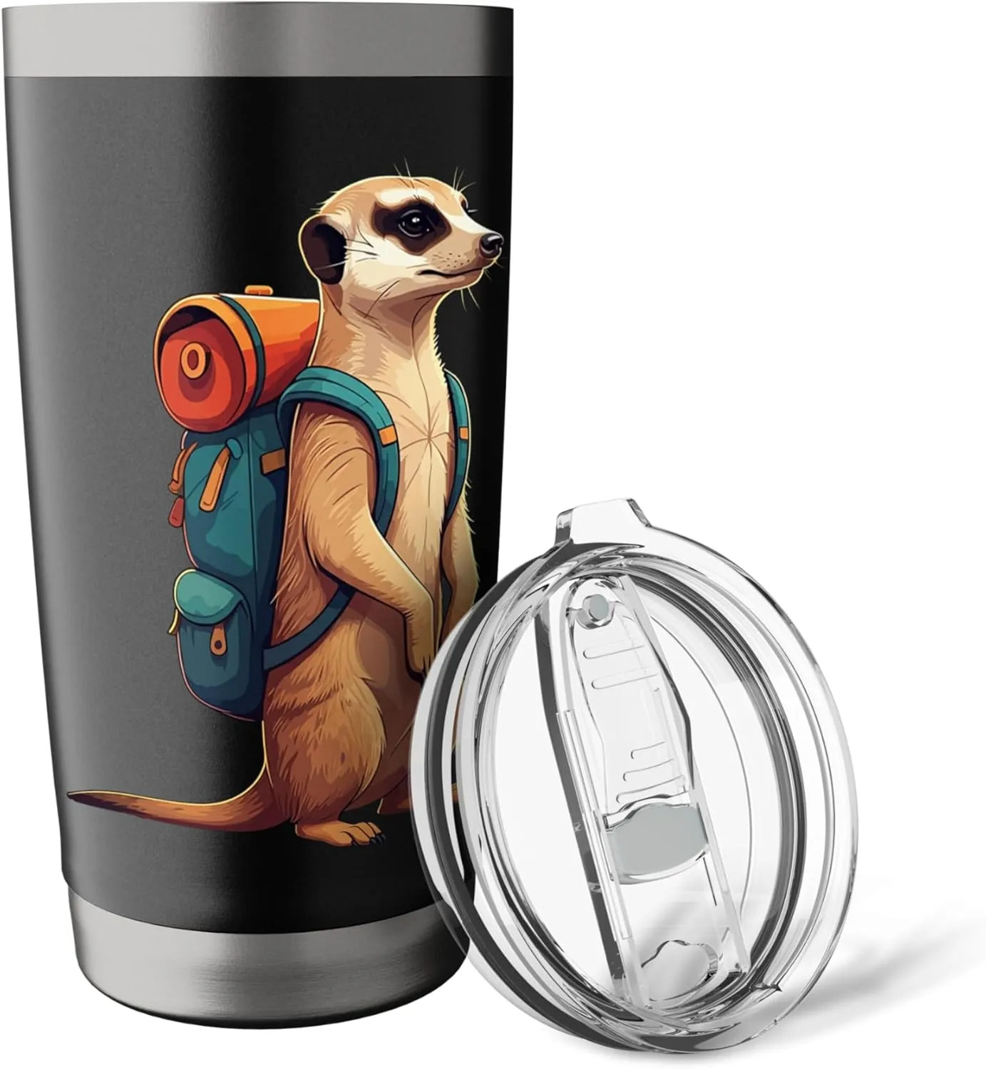 Meerkat Safari Guide Funny Kalahari Desert Camping Stainless Steel Insulated Tumbler
