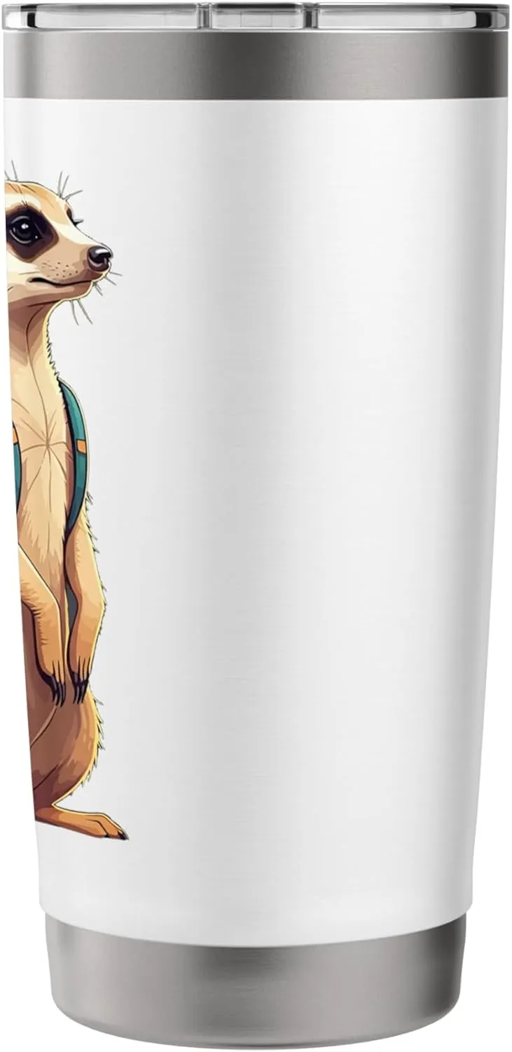 Meerkat Safari Guide Funny Kalahari Desert Camping Stainless Steel Insulated Tumbler
