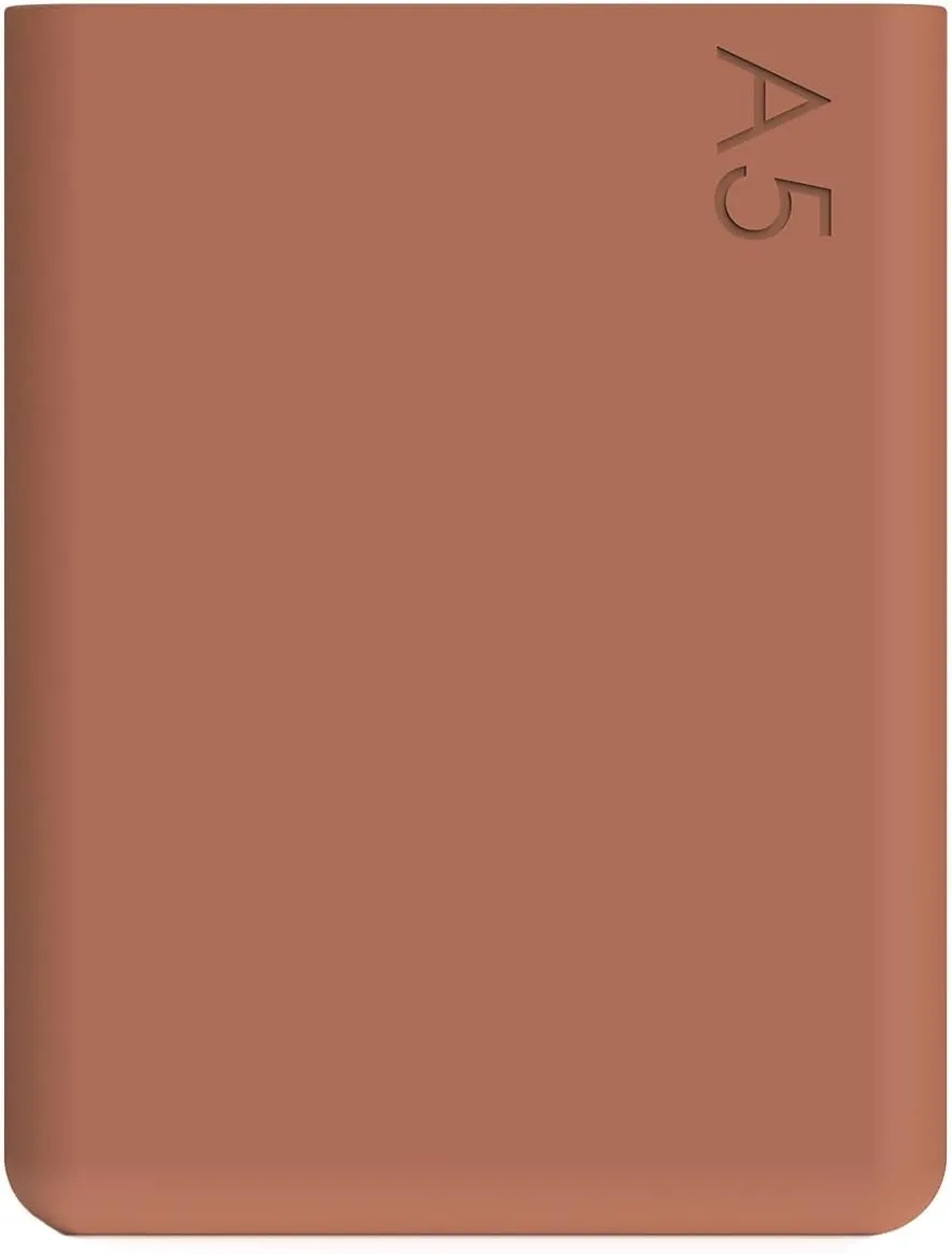 memobottle A5 (Terracotta) Bundle - 25oz (750ml) - Bottle, silicone sleeve & lid |Slim Water Bottle for Bags, Beside Books & Laptops | BPA Free Tritan | Modern & Minimalist