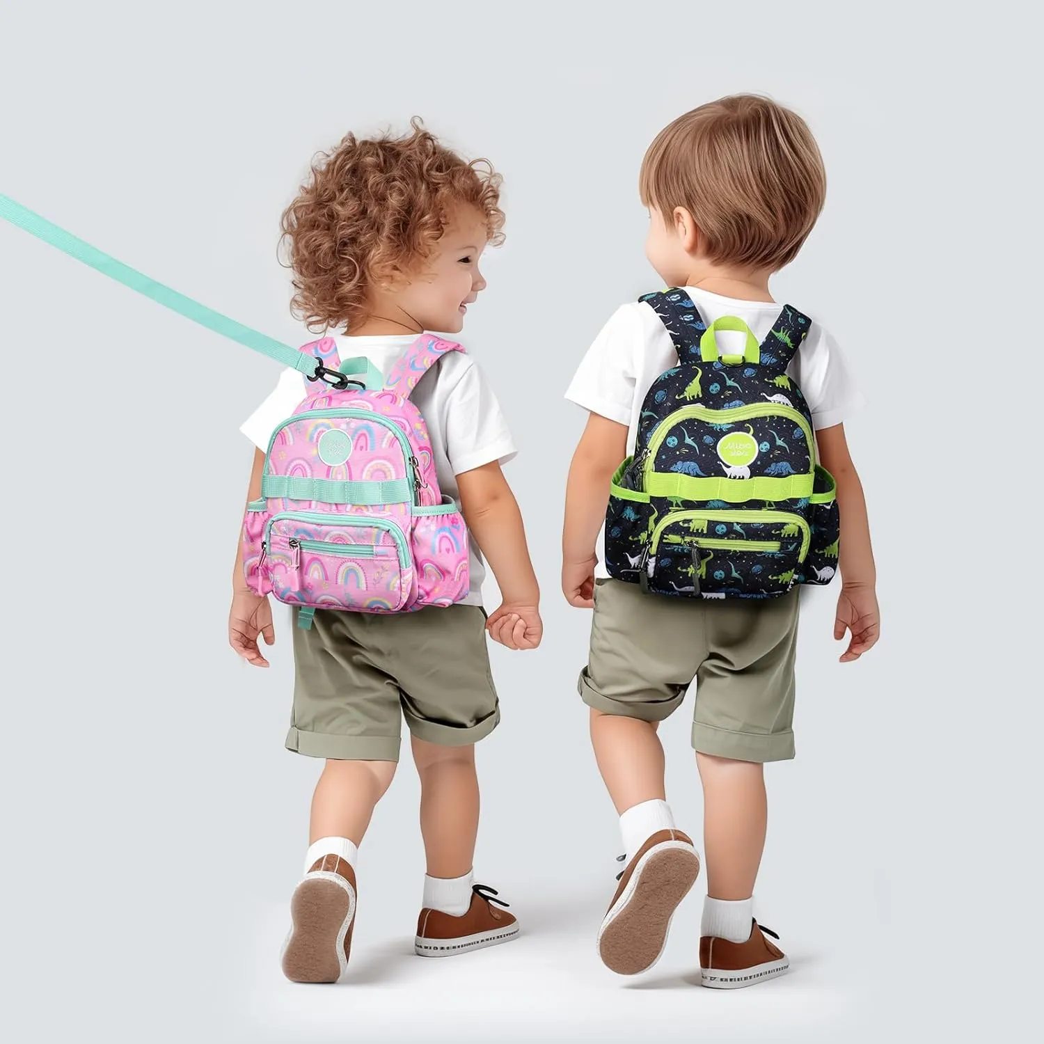 mibasies Backpack Leash for Toddlers 1-3: Baby Backpack with Anti Lost Harness for Boys Girls