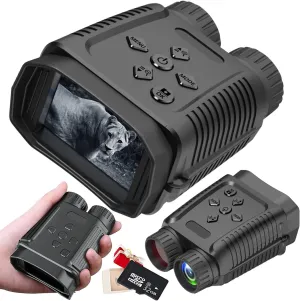 Mini HD Infrared Digital Night Vision Goggles 984ft/300M Hunting Binoculars for Adults Night Vision and Day Military with 2.4" Screen 32GB Card with Photo/Video Recording in 100% Darkness