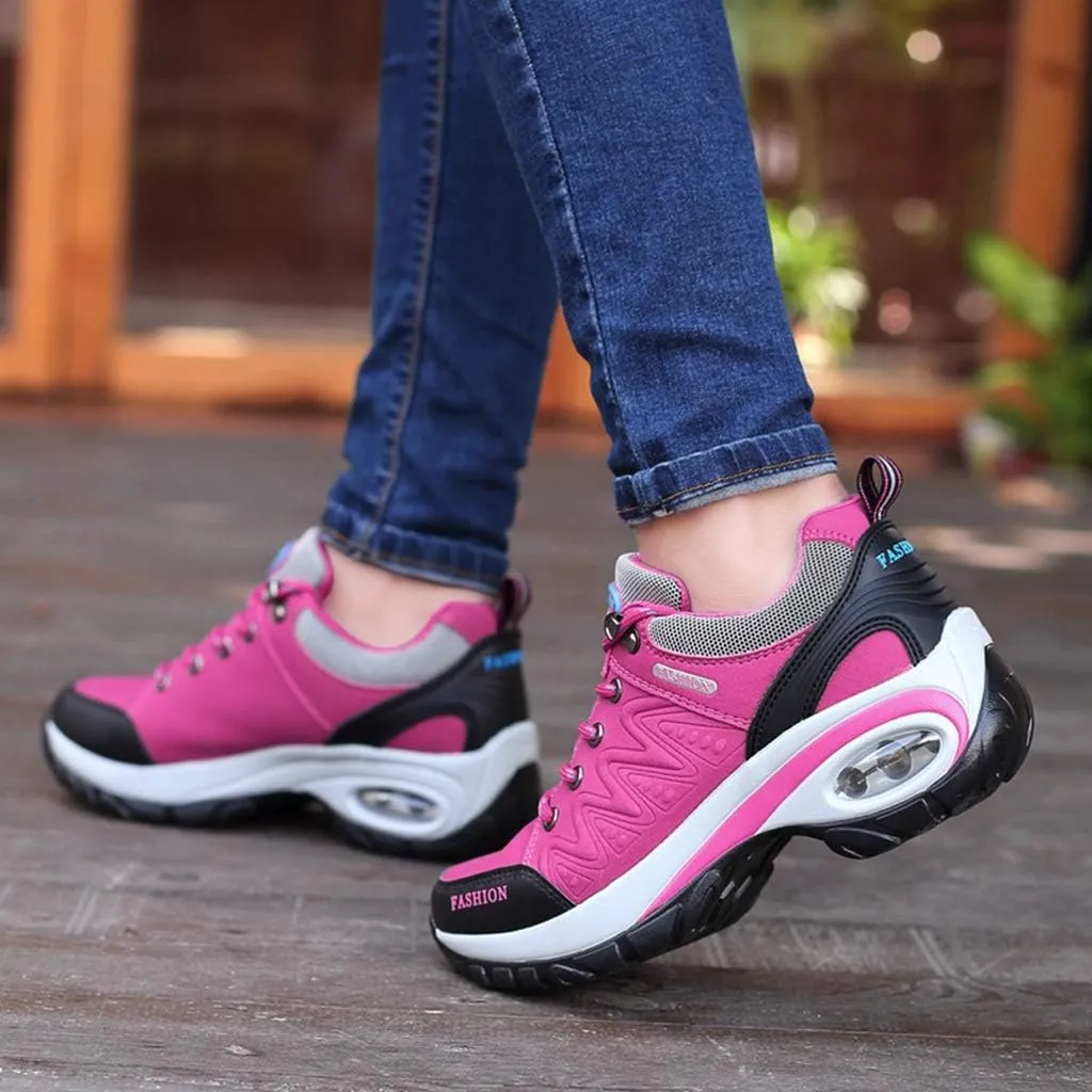 MIOKE Women's Casual Walking Running Sport Shoes Waterproof Non-Slip Trail Backpacking Outdoor Hiking Shoes
