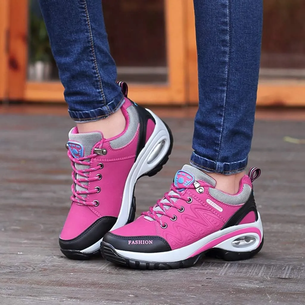 MIOKE Women's Casual Walking Running Sport Shoes Waterproof Non-Slip Trail Backpacking Outdoor Hiking Shoes
