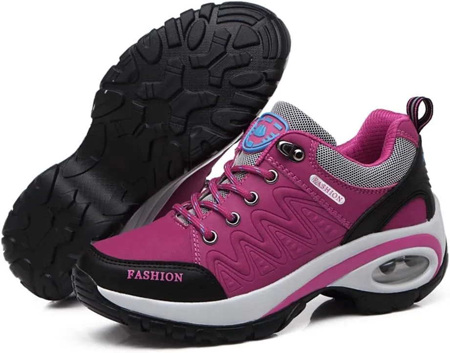 MIOKE Women's Casual Walking Running Sport Shoes Waterproof Non-Slip Trail Backpacking Outdoor Hiking Shoes