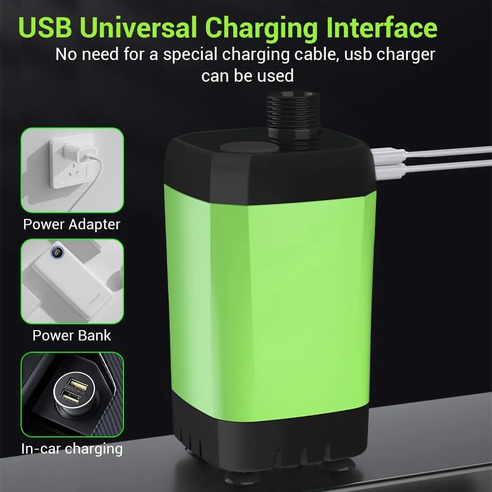MiOYOOW Camping Portable Shower, USB Outdoor Shower Digital Display Camp Shower Pump with 5 Angle & Infinitely Water Adjustment for Hiking Camping Traveling