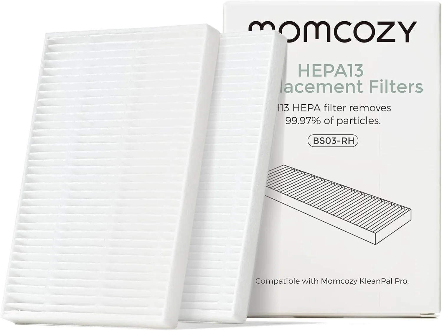 Momcozy KleanPal Pro Air Filter Replacement – 99.97% Effective Filtration for Baby Bottle Washer – Safe & Easy Install – Premium Quality Filter for Cleaner Baby Bottles, 2-Pack