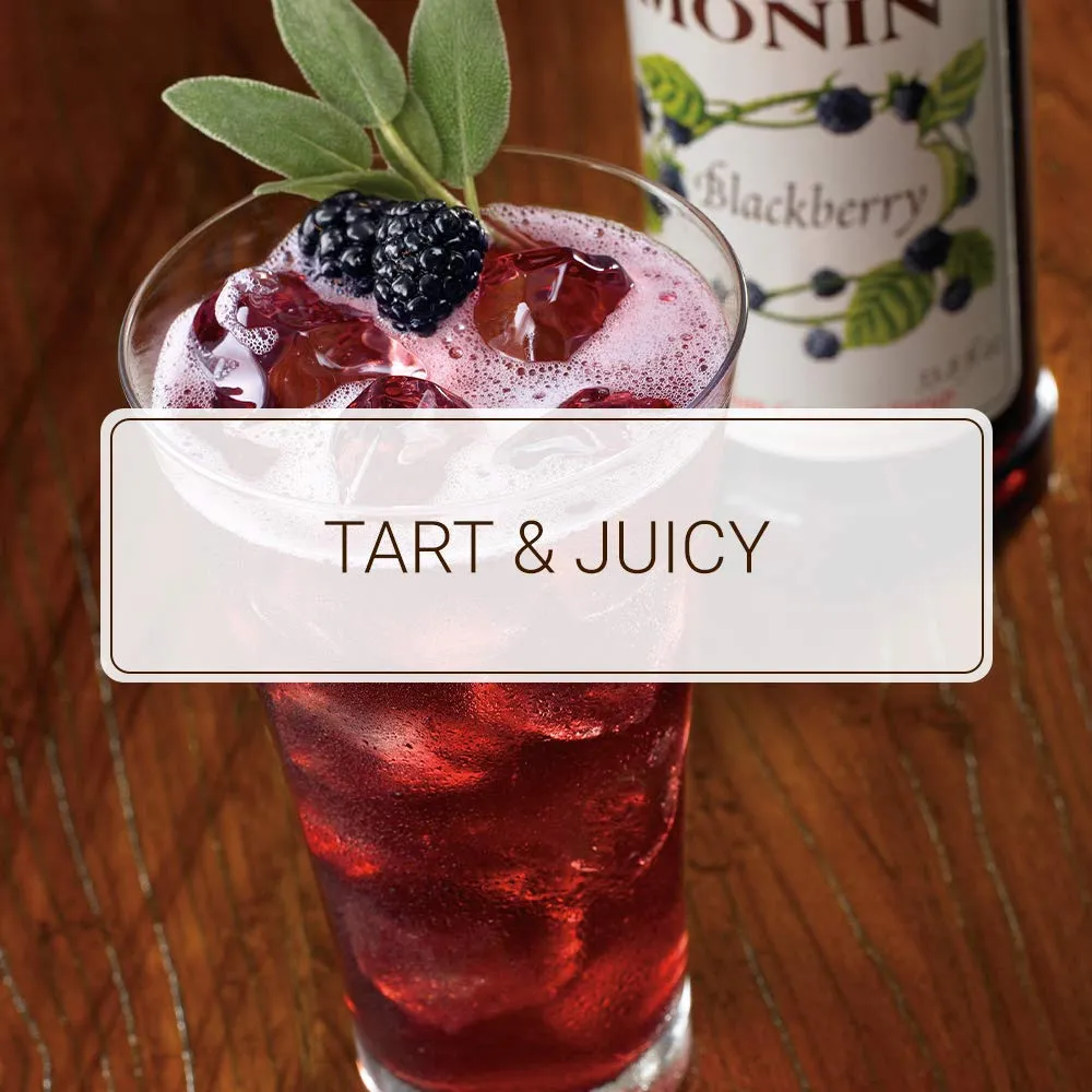 Monin - Blackberry Syrup, Soft and Succulent, Great for Cocktails, Lemonades, and Sodas, Gluten-Free, Non-GMO (750 ml)