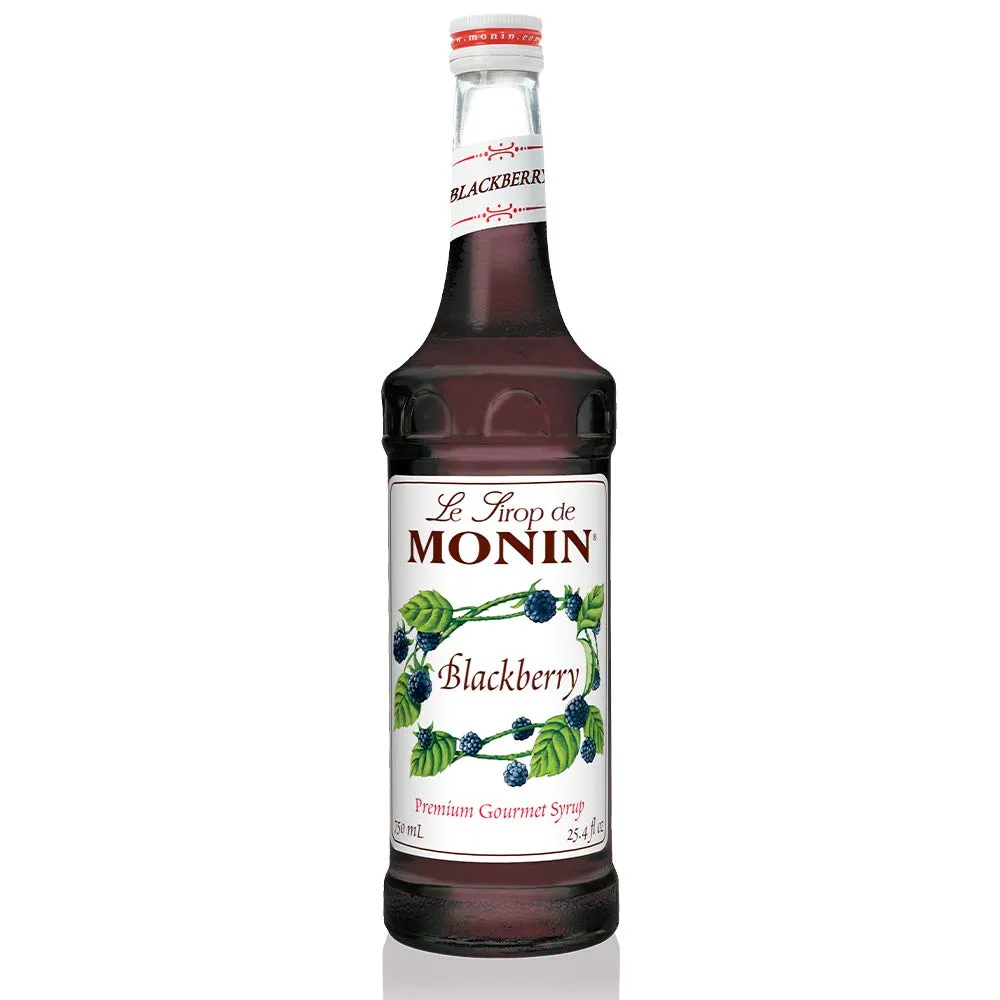 Monin - Blackberry Syrup, Soft and Succulent, Great for Cocktails, Lemonades, and Sodas, Gluten-Free, Non-GMO (750 ml)