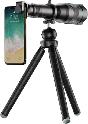 Monoculars Telescope High Power 60X Monocular Telescope High Power Monocular with Phone Clip Tripod and Storage Bag for Target Shooting Bird Watching Wildlife Scenery Binoculars