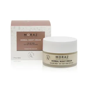 Moraz Herbal Night Cream – SLS & Paraben-Free Anti Aging Moisturizer Face Cream with 68% Rosemary Extract, Jojoba Oil, Coconut Oil & Cocoa Butter – Vitamin E Face Cream for Dry Skin, 1.7 Fl Oz