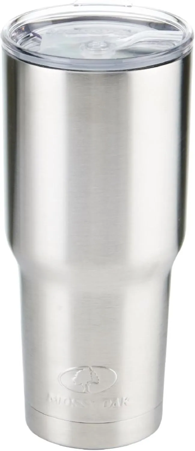 Mossy Oak Double Walled Stainless Steel Tumbler , 30-ounces, Silver