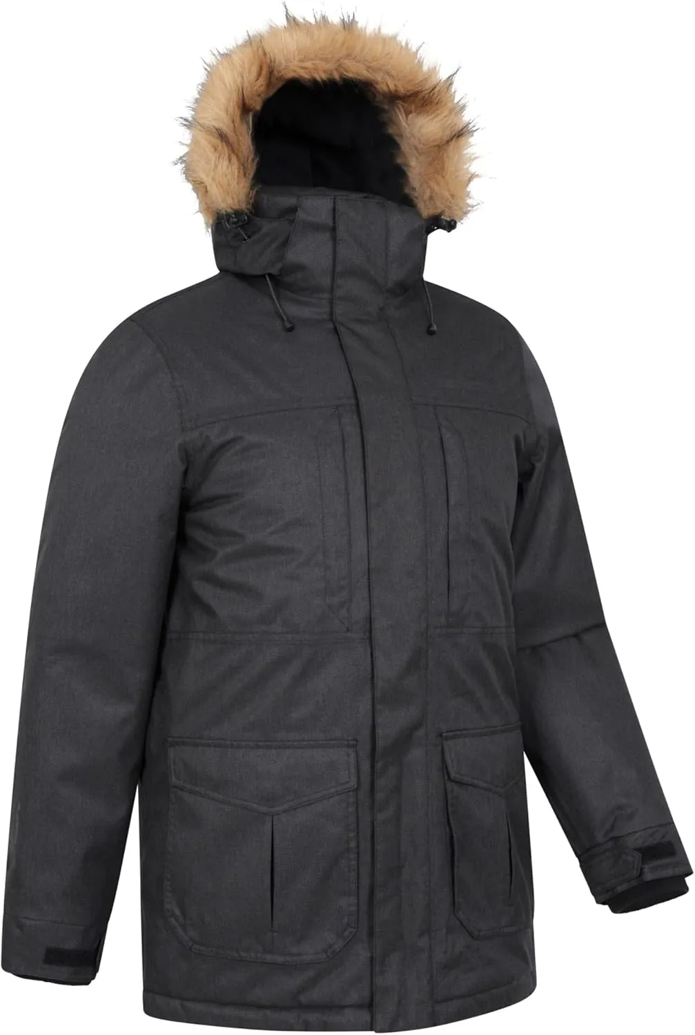 Mountain Warehouse Gorge Mens Long Waterproof Rain Jacket -For Winter