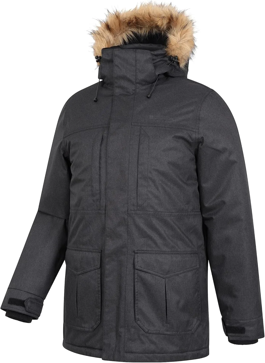 Mountain Warehouse Gorge Mens Long Waterproof Rain Jacket -For Winter