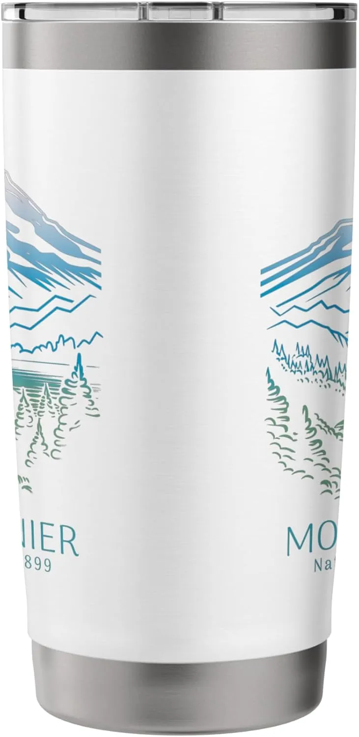 Mt. Rainier National Park Hiking Camping Mountain Souvenir Stainless Steel Insulated Tumbler