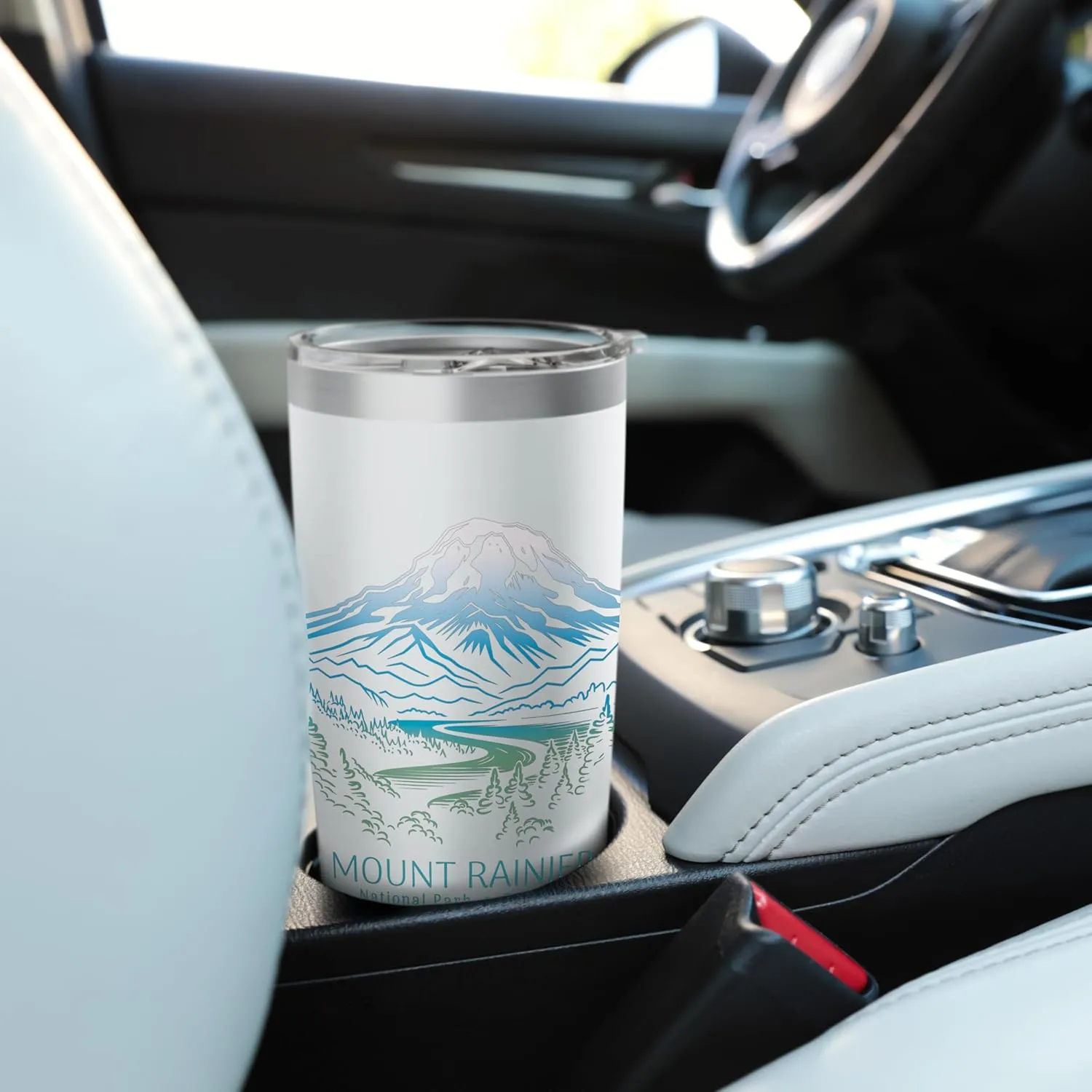 Mt. Rainier National Park Hiking Camping Mountain Souvenir Stainless Steel Insulated Tumbler