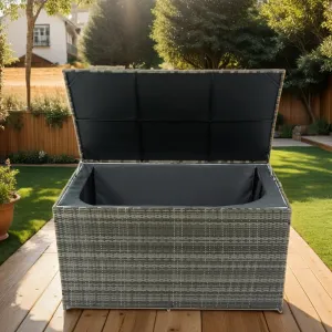 Multi-Functional Storage Box Large Storage Box Bench Heavy Duty Storage Box with Glide Hinges and Removable Inner Liner
