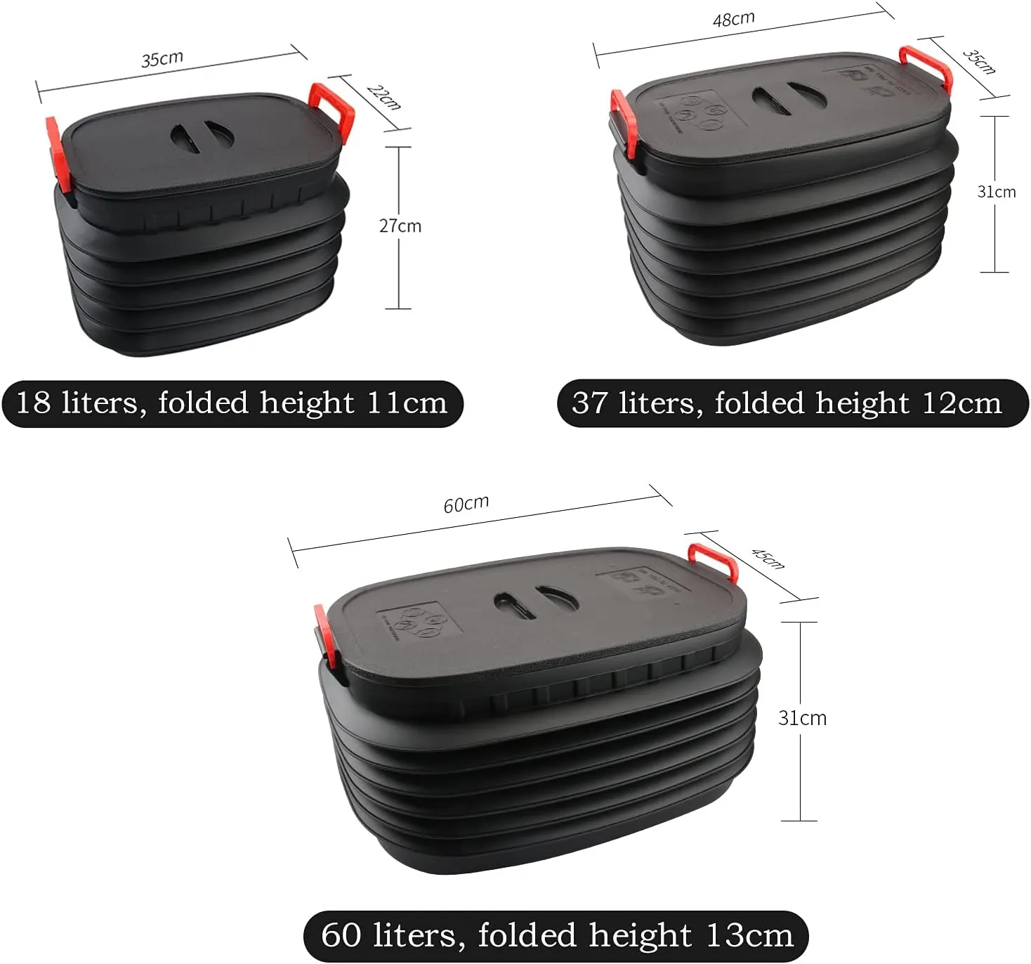 Multifunction Folding Bucket for Travel， Fishing Bucket Fishing Bait Bucket Outdoor Telescopic Fishing Water Storage Bucket Foldable
