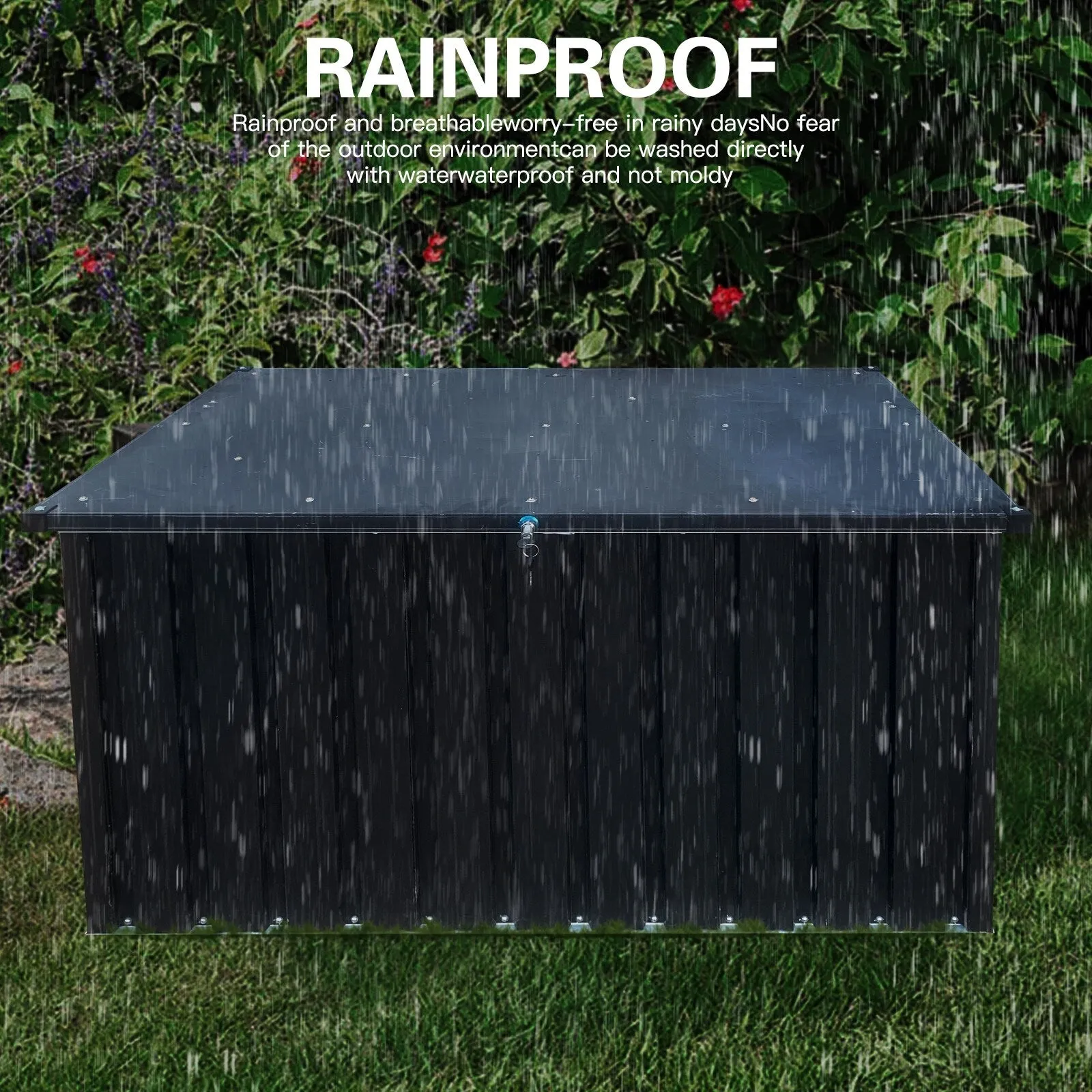 Multipurpose Storage Box Outdoor Metal Storage Box Hidden Storage Box Waterproof Storage Box for Courtyard Garden