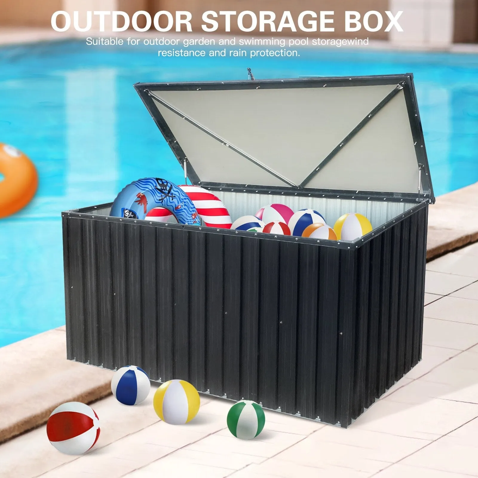 Multipurpose Storage Box Outdoor Metal Storage Box Hidden Storage Box Waterproof Storage Box for Courtyard Garden
