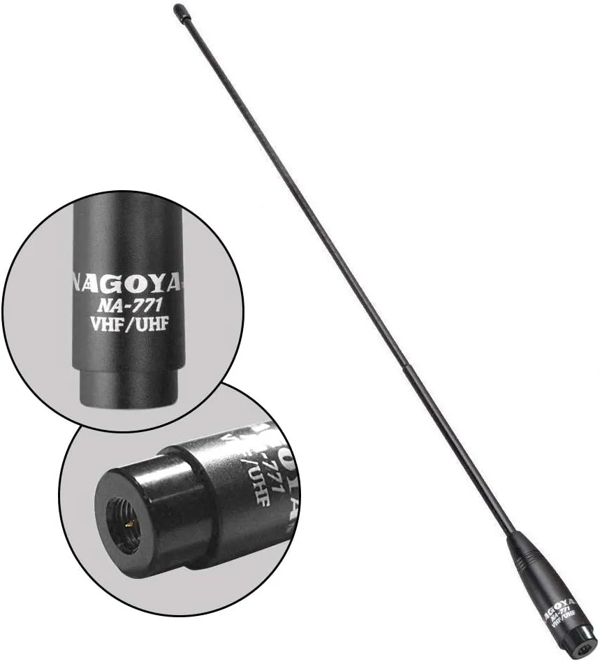 Nagoya NA-771 SMA-Male 15.6-Inch Whip VHF/UHF (144/430Mhz) Antenna for YAESU, Vertex, TYT, and Wouxun Radios