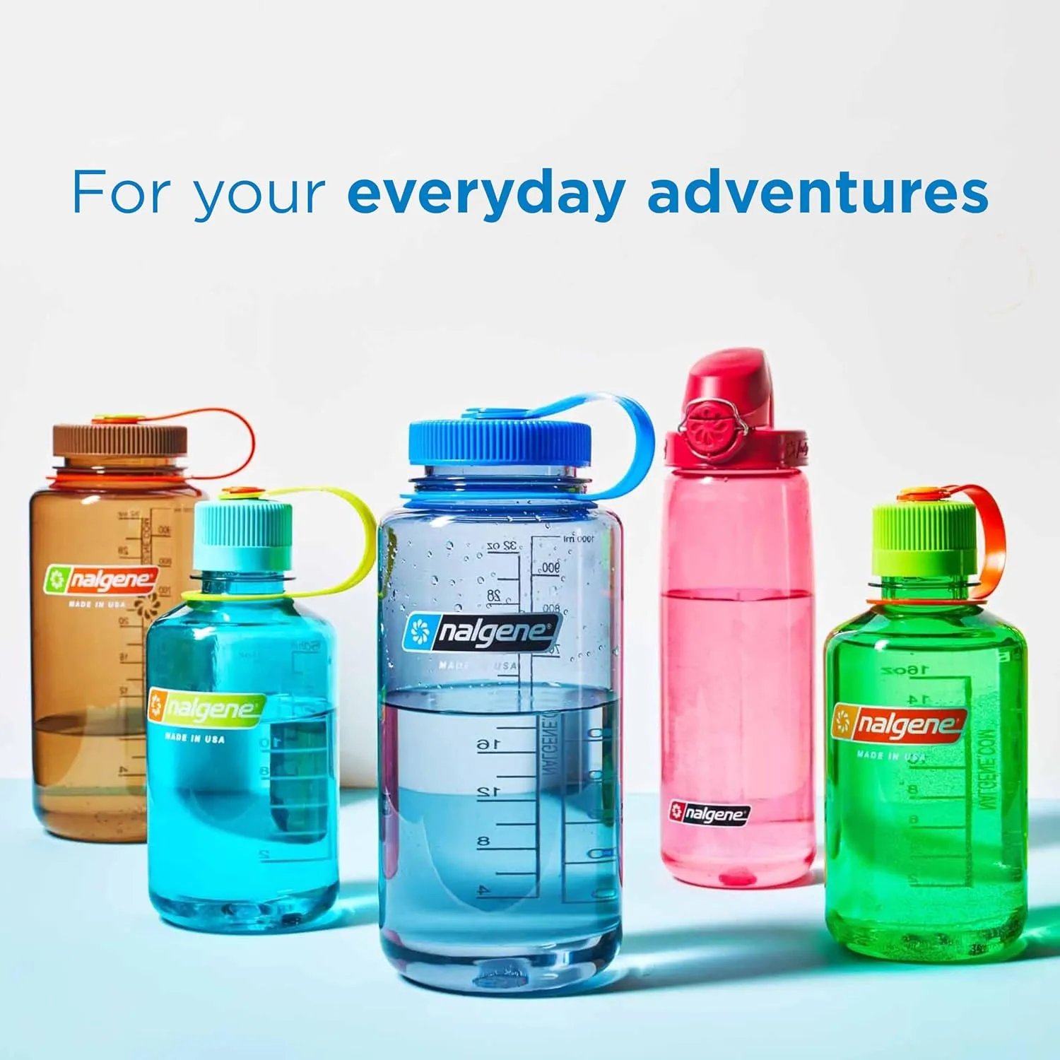 Nalgene Sustain Tritan BPA-Free Water Bottle Made with Material Derived from 50% Plastic Waste, 32 OZ, Narrow Mouth, Cherry Blossom