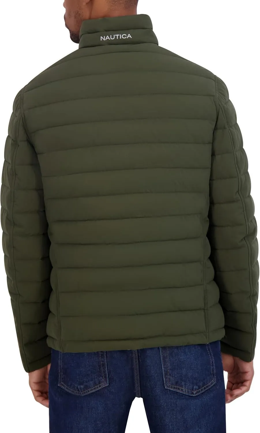 Nautica Men's Puffer Coat Reversible Midweight Insulated Winter Jacket