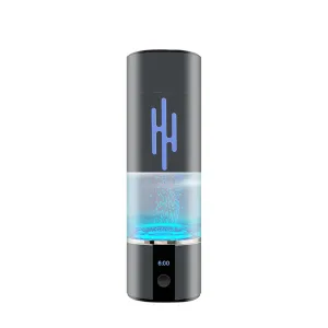 New Upgrated Hydrogen Water Bottle Generator, High-Concentration Up to 13520ppb with Metal Body, SPE PEM Dual Chamber Ionizer, Magnet charging, 230ml