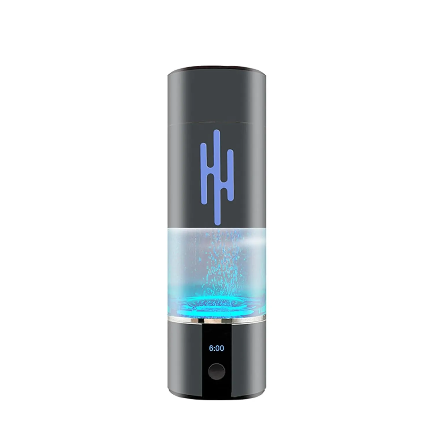 New Upgrated Hydrogen Water Bottle Generator, High-Concentration Up to 13520ppb with Metal Body, SPE PEM Dual Chamber Ionizer, Magnet charging, 230ml