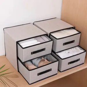 New Waterproof Cotton Linen Clothes Storage Box