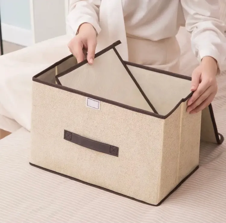New Waterproof Cotton Linen Clothes Storage Box