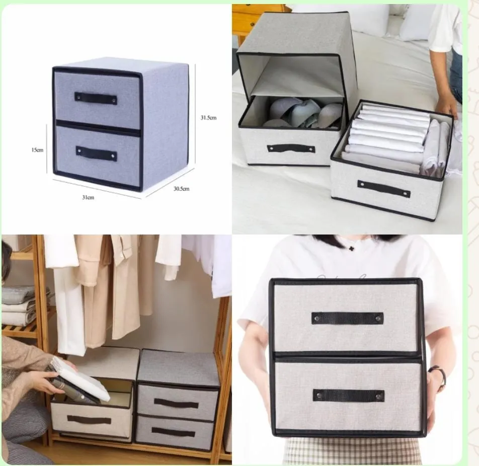 New Waterproof Cotton Linen Clothes Storage Box