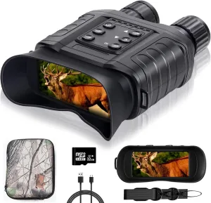 Night Vision Binoculars - 4K Infrared Digital Night Vision Goggles with 4" Screen, 20X Optical Zoom, 4X Digital Zoom, 1640ft Visible Range, Perfect for Adventure and Surveillance