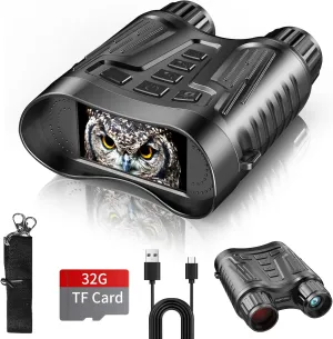 Night Vision Binoculars Goggles,1000FT Digital Infrared Night Vision Goggles in Complete Darkness,3.2''Large Screen Day and Night Vision Binoculars for Adults,Hunting,Save 4K Photo&Video