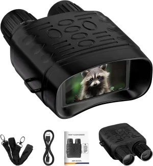 Night Vision Goggles - 2.5K Full Color Night Vision Binoculars for Adults, 30MP Double Lens Magnification,2000mAh Rechargeable Battery,128GB Card,78FT Viewing Range for Camping Hunting & Security