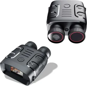 Night Vision Goggles, 5K Video & 96MP Image, 1500yd Full Night Range, 12H Battery, 4" IPS Screen, 10X Zoom, 64GB Card Included, Night Vision Binoculars for Hunting/Security(5k,4k,2.5k)