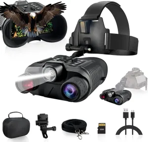 Night Vision Goggles Head Mounted,【New Upgrade】 with Added White Fill Light,4K Video and 36MP Photo for Viewing 1312FT, Binoculars Military Tactical,Long Rang Infrared Goggles Night,8X Digital Zoom