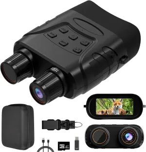 Night Vision Goggles, Night Vision Binoculars for Adults, 2.4'' Large Screen Digital Infrared Night Vision, Military Tactical Gear with 32GB SD Card, 5X Digital Zoom