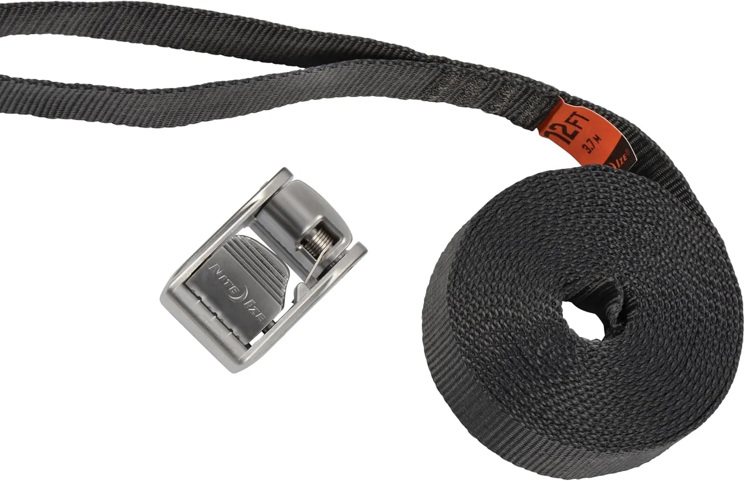 Nite Ize Dual CamJam Tie Down System - Ratchet Straps - Straps for Trucks & Cars - Luggage Strap for Camp Gear - Tie Down Moving Supplies - 12 ft, Black