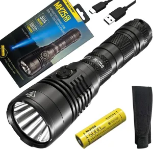 Nitecore MH25S Superior Performance Dual Fuel Long Range Flashlight, with Eco-Sensa Type-C USB Charging Cable