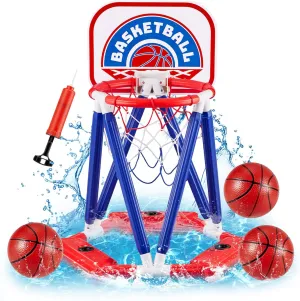 NNG Pool Basketball Hoop with Backboard,Floating Basketball Hoop for Pool with 3 Balls and Pump,Swimming Pools Games Water Toy for Kids,Adults and Family Indoor Outdoor