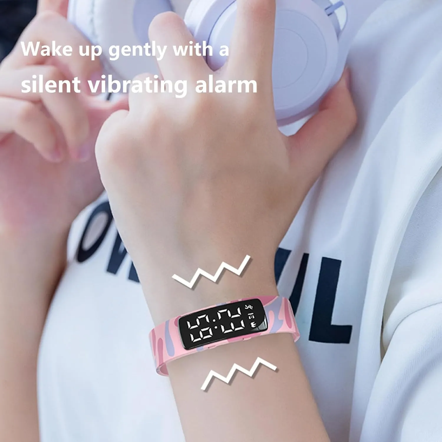NO APP Smart Watch for Men Women Digital Watch Fitness Tracker Sleep Monitor Activity Tracking Calorie Distance Step Counter Vibrating Alarm Clock Waterproof LED Backlight USB Charging