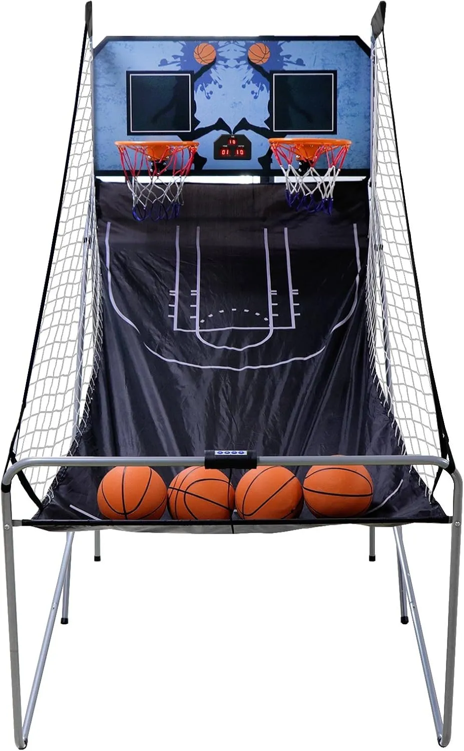 Nova Microdermabrasion Foldable Indoor Basketball Arcade Game Double Shot 2 Player W/ 4 Balls, Electronic Scoreboard and Inflation Pump