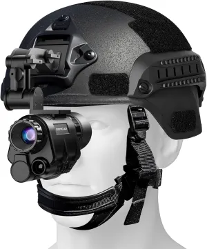 NVG 2K Night Vision Goggles for Adults, Helmet Mounted Night Vision Monocular with 4 Color Modes 4X Magnification, HD Recording & Playback for Hunting Surveillance